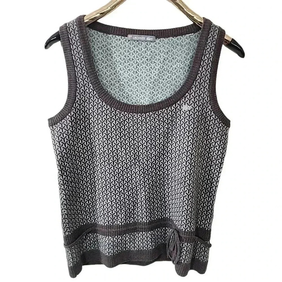 Lacoste 100% Wool Vest - Size Large/100 - Picture 1 of 7